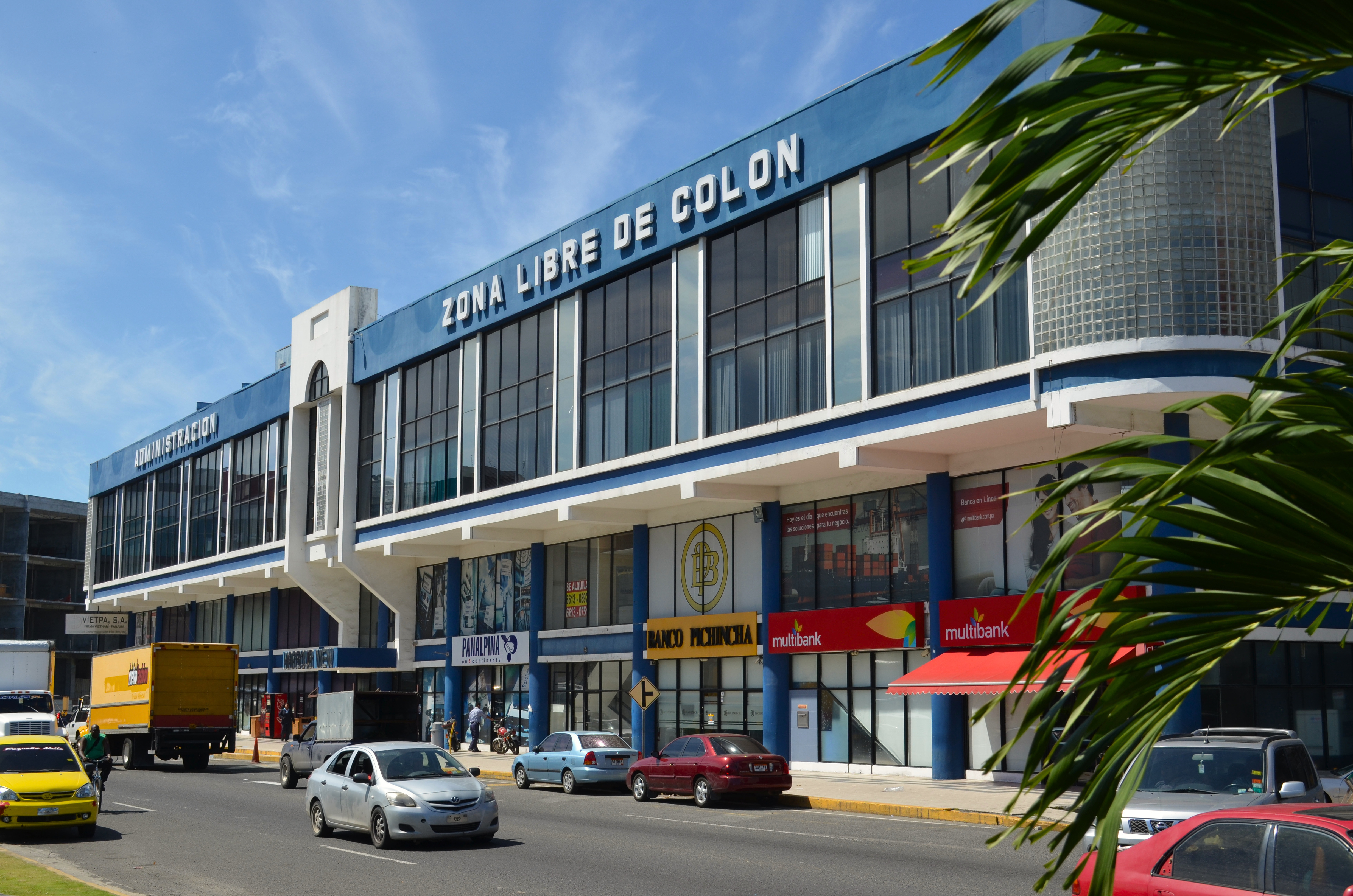 The Colón Free Trade Zone administration building in Colón, Panama.